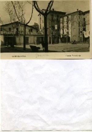 POSTAL CAMPDEVANOL (Gerona) , plassa Constancia C.A. 1930 CATALUÑA