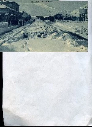 POSTAL 19.JACA- la estación, EDICIÓN F. De las Heras FOTOGRAFO ,c.a. 1920, Jaca,, 15* 9 cm tono azul