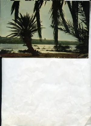POSTAL EL AAIUN, SAHARA contra luz sobre el rio, imp en Austria, años 60 sin escribir ni circular