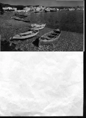 POSTAL CADAQUES (COSTA BRAVA) playa Llané, edición BOSCH, circulada 1958