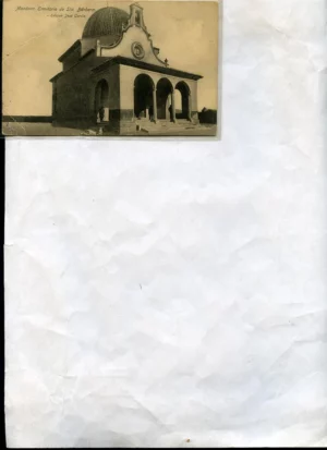 POSTAL MONOVAR (ALICANTE) ermita de santa Barbara, edición Jose Garcia, años 20, ha estado doblada se ve en la parte superior izquierda sin escribir