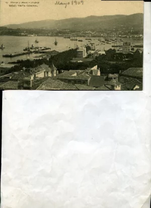 POSTAL VIGO,vista general, 63 Hauser y Menet , pone a lapiz 1909, sin circular,