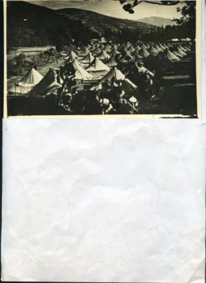 POSTAL EZCARAY 15.Campamentos de C.C. eds SICILIA, escrita años 60, 14x 9,50 cm