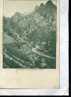 POSTAL MALLORCA. El barranco, Soller, edición del Gran Hotel 2ª serie nº 7 ,anterior a 1905, sin circular, buen estado
