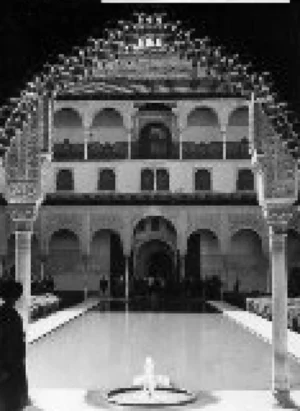 FOTOGRAFIA AÑO 1963,7x 11 cm. sin fotografo, al dorso pone PATIO DE LOS AVALLANES (GRANADA)