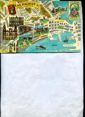POSTAL plano ilustrado Las Palmas Gran Canaria, ed Fresmo
