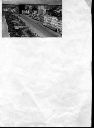 POSTAL LA CORUÑA,,avenida de la Marina y canton grande,23 eds LUJO , circulada 1955 con sello