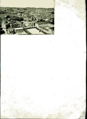 POSTAL LA CORUÑA,,vista general,107 eds LUJO , circulada 1955? con sello,