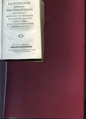 LA DEVOCION ARREGLADA DEL CHRISTIANO. Trad MIGUEL PEREZ PASTOR