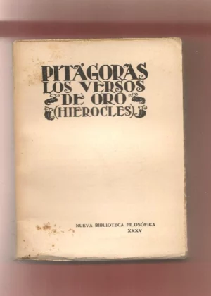LOS VERSOS DE ORO (HIEROCLES nueva biblioteca filosofica