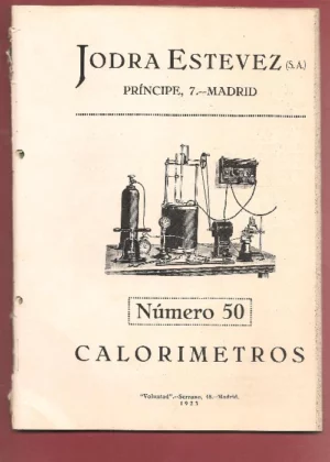 CALORIMETROS, JODRA ESTEVEZ Nº 50 , CALORIMETRO LEWIS THOMPSON