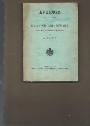 APUNTES PARA EL ESTUDIO DEL MATERIAL DE ADMINISTRACION Y SANIDAD MILITAR
