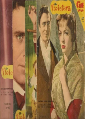 CINE ENSUEÑO LA VIOLETERA, SARA MONTIEL, 8 fascículos fotogramas de la película , completo