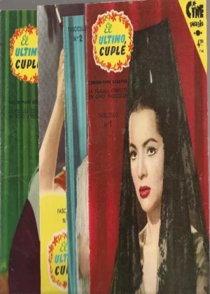 CINE ENSUEÑO, EL ÚLTIMO CUPLE, SARA MONTIEL, 8 fascículos fotogramas de la película , completo
