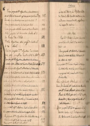 manuscrito libro de tiendas para gobierno de dª TRINIDAD GAETA Y POLO, 1851 a 1894, arriendos, ( Manises, Ribarroja)