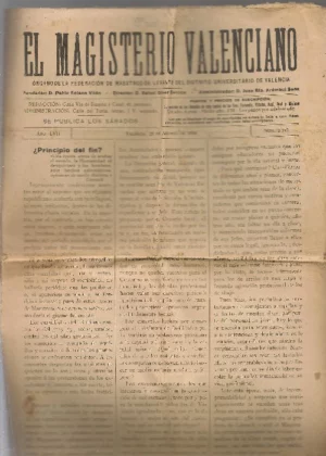 EL MAGISTERIO VALENCIANO 25 AGOSTO 1934, Nº 2772
