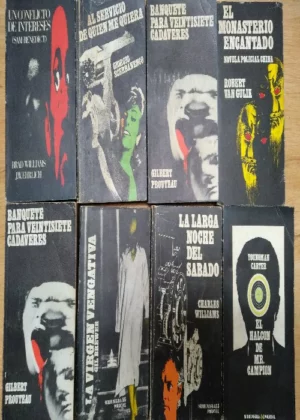 8 novelas policiacas, serie negra policial,,nos 33, 35,91,113,315,389,392 , las de la foto, estado normal