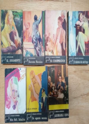 7 novelas policiacas, OPPENHEIM, nos 1,2,3,4,5,6,7 las de la foto, estado BUENO