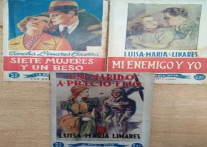 3 novelas rosa, las de la foto, estado normal bueno, LUISA MARIA LINARES,mi enemigo y yo , un marido a precio fijo ,,,CONCHA LINARES BECERRA siete mujeres y un beso,