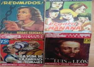 4 libros horas serenas redimidos,,CALVO ALVAREZ llegara el mañana,la vida del lazarillo de Tormes, POESIA SELECTA Fray Luis de Leon