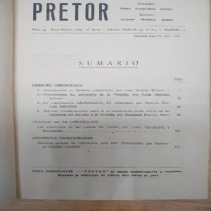 PRETOR REVISTA tecnica de derecho de ARQUITECTURA Y URBANISMO AÑO 1969 COMPLETO