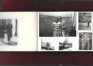 ALBUM ANTIGUO cierre metalico, con fotografías