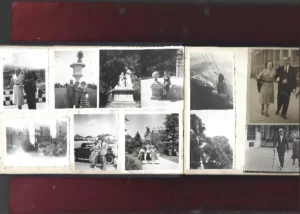 ALBUM ANTIGUO cierre metalico, con fotografías