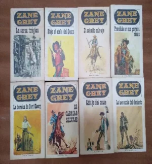 8 novelas ZANE GREY de Molino, buen estado las de la foto pesa más de 1500 grs
