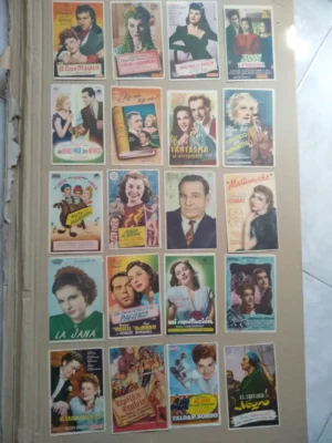 lote 100 carteleras, programas de mano diferentes, años 40, 50 y 50