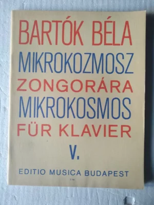 partitura original BARTOK BELA,, MIKROKOZMOSZ ZONGORARA V, Budapest