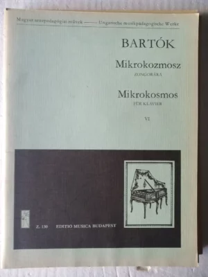 partitura original BARTOK BELA,, MIKROKOZMOSZ ZONGORARA VI, Budapest