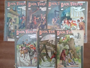 lote 7 novelas DICK TURPIN, nº 4, 15, 19, 20, 32, 43, 44 algo tocadas