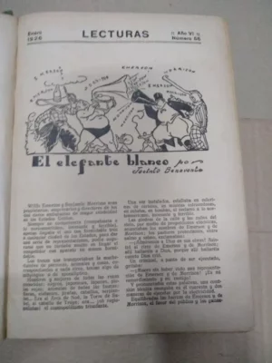 LECTURAS, revista, año 1926 completo encuadernado con cubiertas