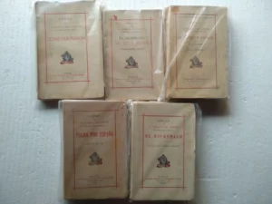 lote 5 libros PEDRO A. DE ALARCON, cosas que fueron, el sombrero de tres picos, de Madrid a Napoles, viajes por España, el escandalo,