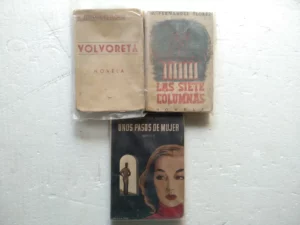 lote 3 libros Volvoreta, las siete columnas, unos pasos de mujer