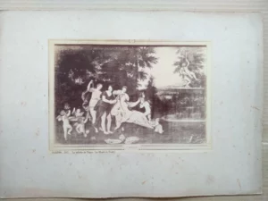 FOTO J.LAURENT MADRID, (aunque no lo pone) 33x 46 cm,, ALBANO 701 la toilette de Venus (au Musee del Prado) pegada en carton