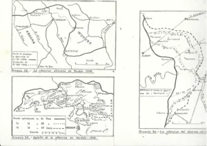 croquis Primera Guerra 1916 ofensiva alemana en Verdun,ofensiva del Somme 22x 30 cm, doblado en 4