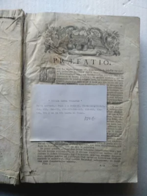 BIBLIA MUY ANTIGUA siglo XVIII incompleta falta portada y fecha tapas originales, las faltas relacionadas en la ficha de la foto