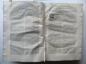 BIBLIA MUY ANTIGUA siglo XVIII incompleta falta portada y fecha tapas originales, las faltas relacionadas en la ficha de la foto