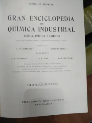 GRAN ENCICLOPEDIA DE QUIMICA INDUSTRIAL teorica practica y analitica 12 tomos +apendice