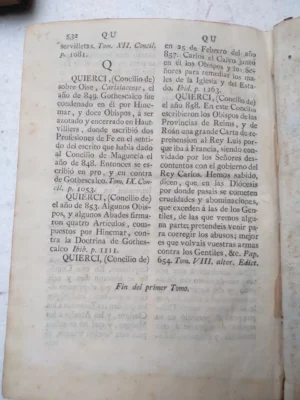 DICCIONARIO O SUMA DE LOS CONCILIOS tomo I, sin portada