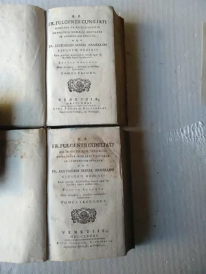 FULGENTII CUNILIATI ordinis praedicatorum THEOLOGIA MORALIS UNIVERSA ,tomo I y II,