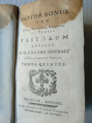 PASTOR BONUS SEU IDDEA OFICCIUM ,tomo V