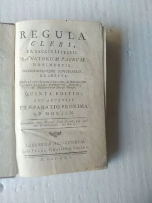 REGULA CLERI ex sacris litteris sanctorum patrum monimentis