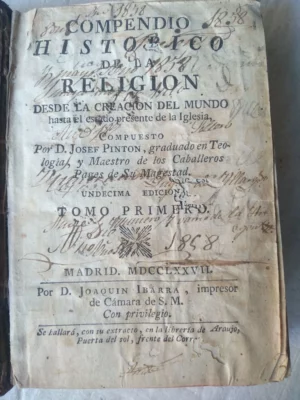 COMPENDIO HISTORICO DE LA RELIGION TOMO 1º