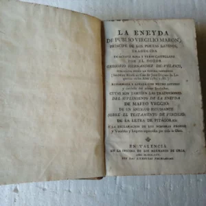 LA ENEYDA DE PUBLIO VIRGILIO MARON trad por GREGORIO HERNANDEZ DE VELASCO