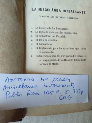 LA MISCELANEA INTERESANTE falta portada