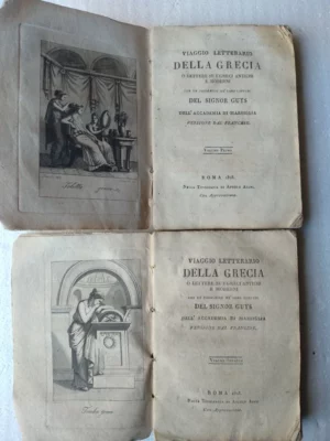 VIAGGIO LETTERARIO DELLA GRECIA o lettere su Greci antichi e moderni 2 tomos