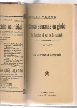 MARTIN PAZ/ UNA EXPERIENCIA DEL DR OX/ CINCO SEMANAS EN GLOBO DE ZANZIBAR AL PAIS DE LOS CANIBALES (2 VOLS) / EL CHANCELLOR, DIARIO DEL PASAJERO J.R.KAZALLON