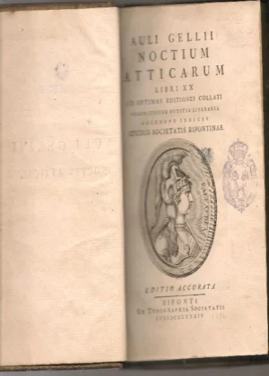 AULI GELLII NOCTIUM ATTICARUM LIBRI XX ad optimas editiones collati studiis societatis hipontiae cuño LEOPOLDO QUEROL